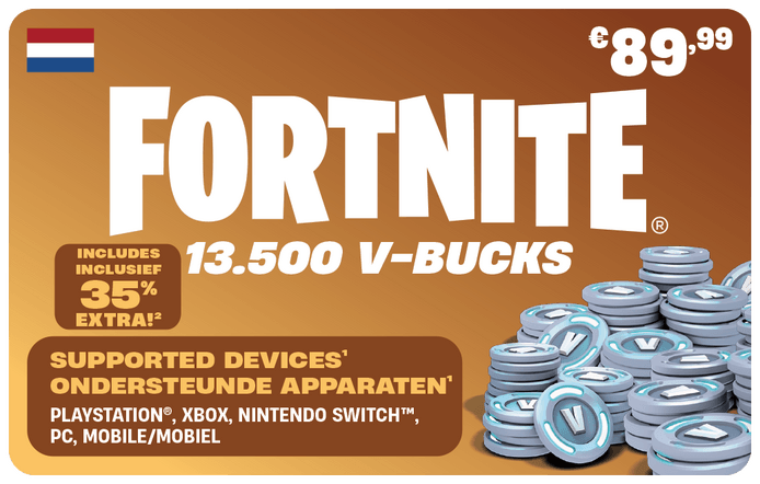 Fortnite 13500 V-Bucks 89.99